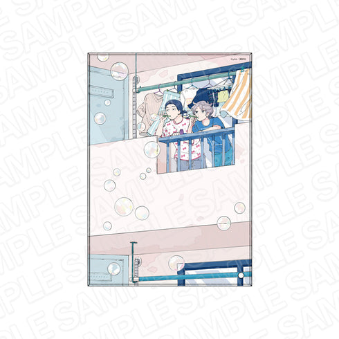 『ハニーミルク展』ミニアクリルアート ヒゲと鈴としゃぼん玉