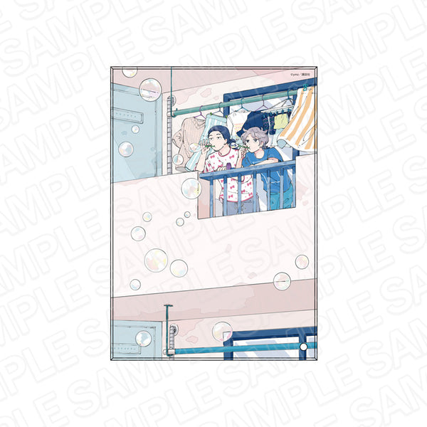 『ハニーミルク展』ミニアクリルアート ヒゲと鈴としゃぼん玉