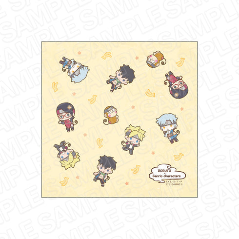 『BORUTO×サンリオキャラクターズ』マイクロファイバー 新生第七班×おさるのもんきち