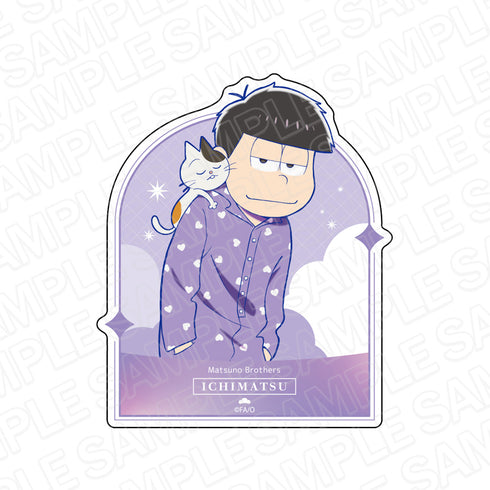 『おそ松さん』ダイカットステッカー 一松 パジャマ ver.