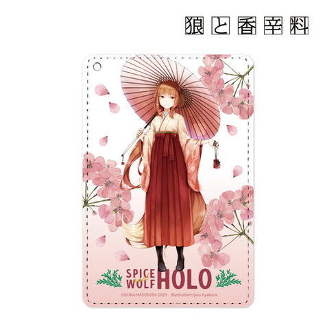 『狼と香辛料』文倉十先生 描き下ろしイラスト ホロ 袴ver. 1ポケットパスケース