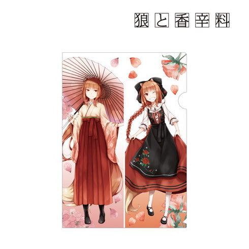 『狼と香辛料』文倉十先生 描き下ろしイラスト ホロ 袴&アルザス民族衣装ver. クリアファイル