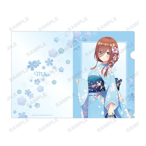 『五等分の花嫁∬』描き下ろしイラスト 三玖 桜和装ver. クリアファイル
