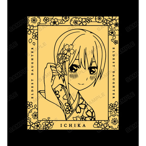 『五等分の花嫁∬』描き下ろしイラスト 一花 桜和装ver. バックプリントジップパーカー(メンズ/レディース)