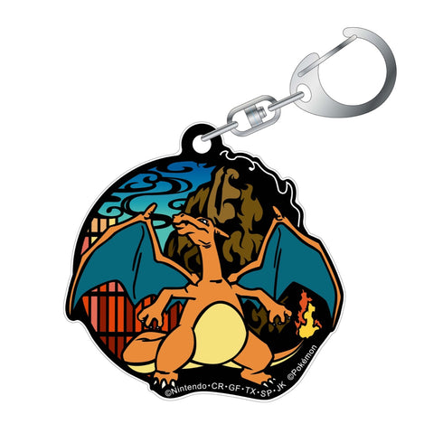 『ポケットモンスター』切り絵シリーズ グリッターキーホルダー / リザードン