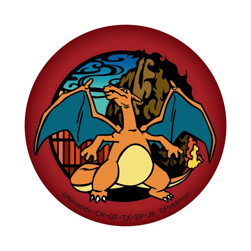 『ポケットモンスター』切り絵シリーズ キラキラ缶バッジ / リザードン