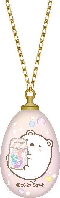 『すみっコぐらし』もぐらのおうち ガラスネックレス しろくま