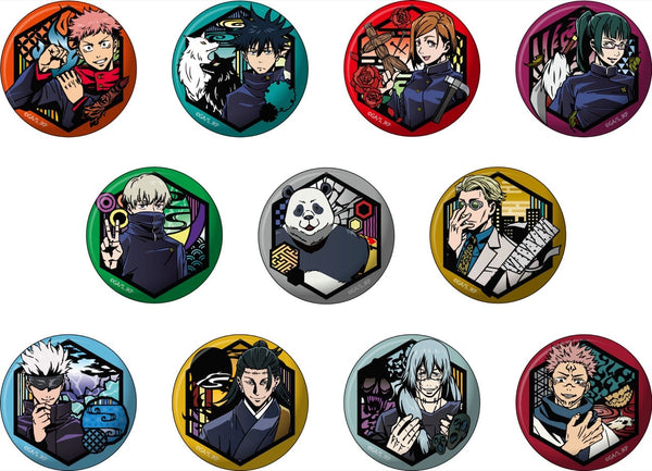 『呪術廻戦』切り絵シリーズ 和紙缶バッジ BOX(11個入)