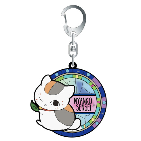 『夏目友人帳』グリッターキーホルダー ニャンコ先生A 葉っぱ