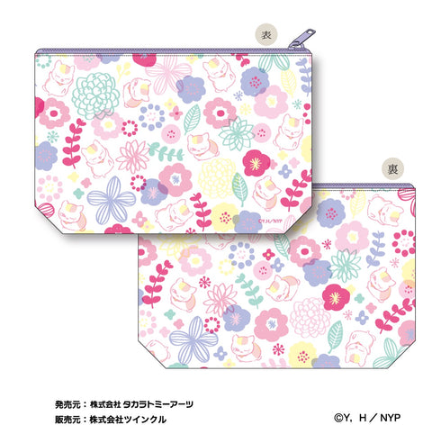 『夏目友人帳』ポーチ ボタニカルフラワー(ピンク)