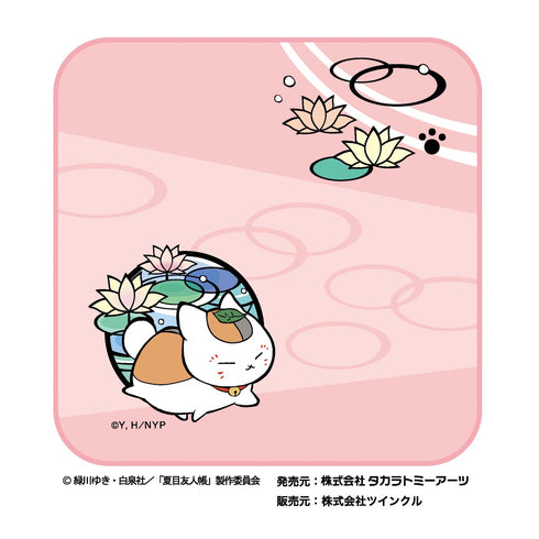 『夏目友人帳』切り絵シリーズ ミニタオル 睡蓮(ももいろ)
