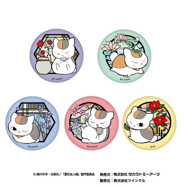 『夏目友人帳』切り絵シリーズ 和紙缶バッジ 和の花 BOX