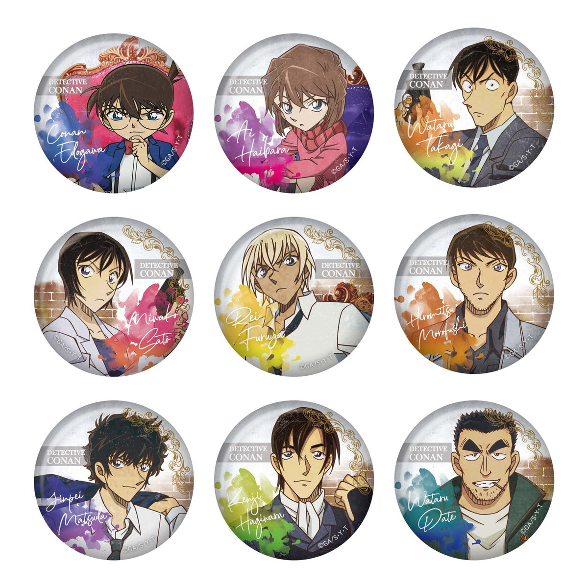 名探偵コナン』ヴィンテージシリーズ 缶バッジ Vol.5 BOX – Anime