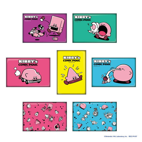 『カービィのコミック・パニック』スクエア缶バッジ ほおばりヘンケイ BOX