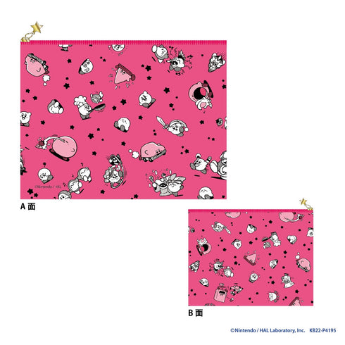 『カービィのコミック・パニック』ポーチ ほおばりヘンケイ(モノクロ)