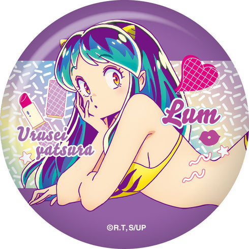 『うる星やつら』キラキラ缶バッジ ラムC(パープル)