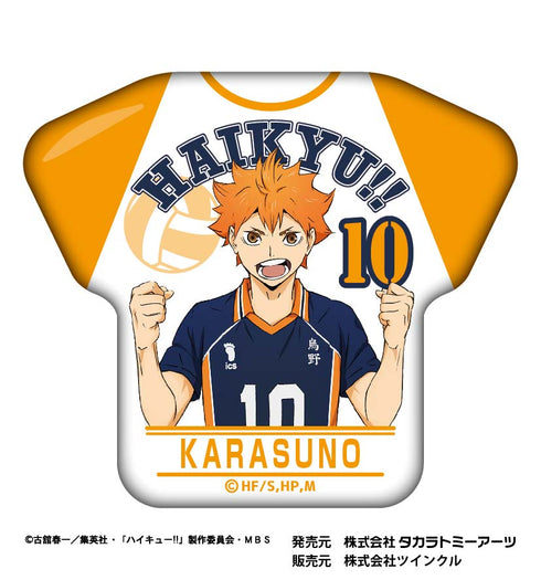 『ハイキュー!!』カレッジテイスト Tシャツ缶バッジ 日向翔陽