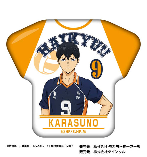 『ハイキュー!!』カレッジテイスト Tシャツ缶バッジ 影山飛雄