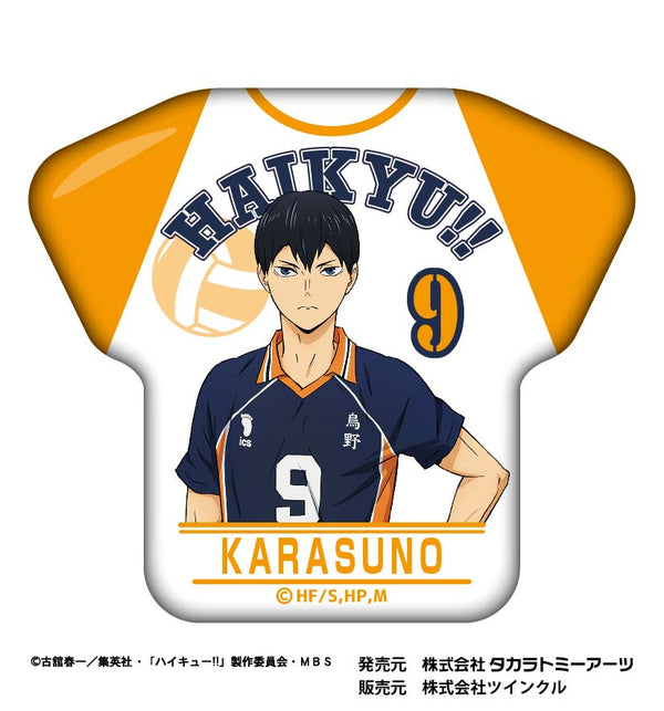 『ハイキュー!!』カレッジテイスト Tシャツ缶バッジ 影山飛雄