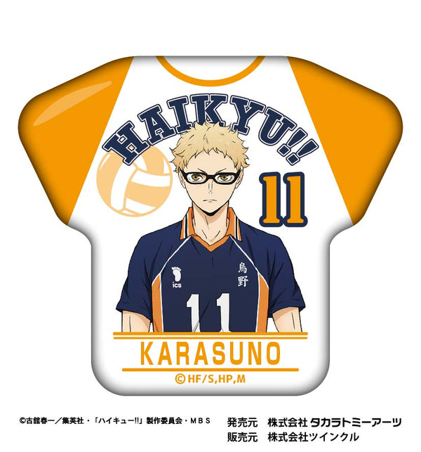 『ハイキュー!!』カレッジテイスト Tシャツ缶バッジ 月島蛍