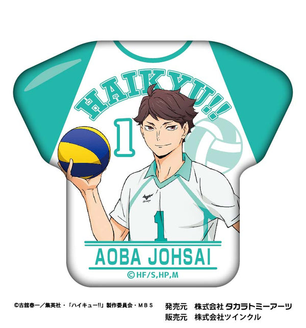 『ハイキュー!!』カレッジテイスト Tシャツ缶バッジ 及川徹