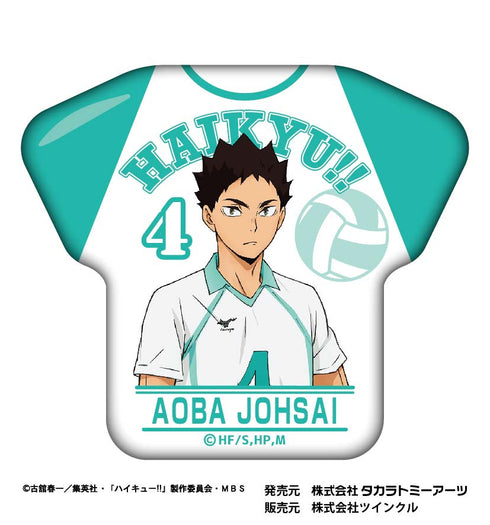 『ハイキュー!!』カレッジテイスト Tシャツ缶バッジ 岩泉一