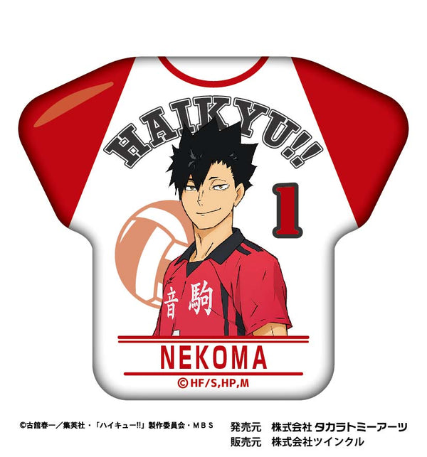 『ハイキュー!!』カレッジテイスト Tシャツ缶バッジ 黒尾鉄朗