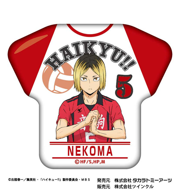 『ハイキュー!!』カレッジテイスト Tシャツ缶バッジ 孤爪研磨