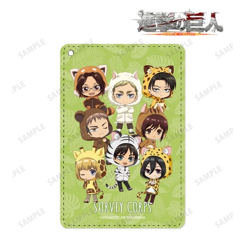 『進撃の巨人』調査兵団 ちびキャラ 1ポケットパスケース