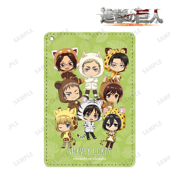 『進撃の巨人』調査兵団 ちびキャラ 1ポケットパスケース