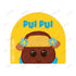 『PUI PUI モルカー』チョコ アクリルミニクリップ4個セット