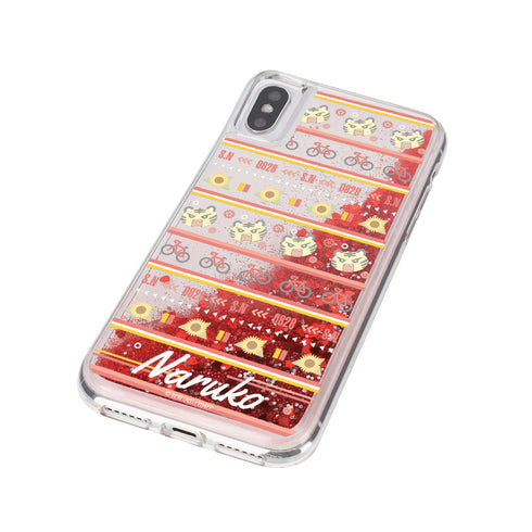 『弱虫ペダル GLORY LINE』鳴子章吉 モチーフ柄 グリッターiPhoneケース