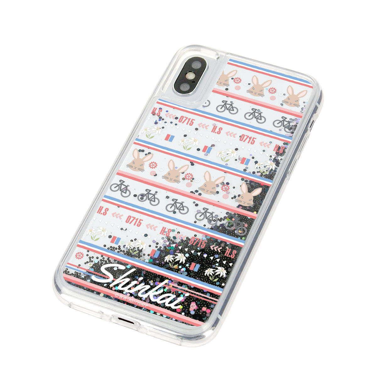 新品未使用 iPhone12/12Pro 弱虫ペダル 新開隼人 スマホケース 弱虫ペダル GLORY LINE』新開隼人 モチーフ柄 グリッターiPhoneケース