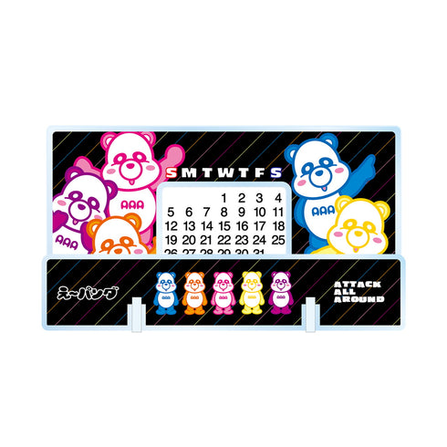 『え~パンダ』集合 卓上アクリル万年カレンダー