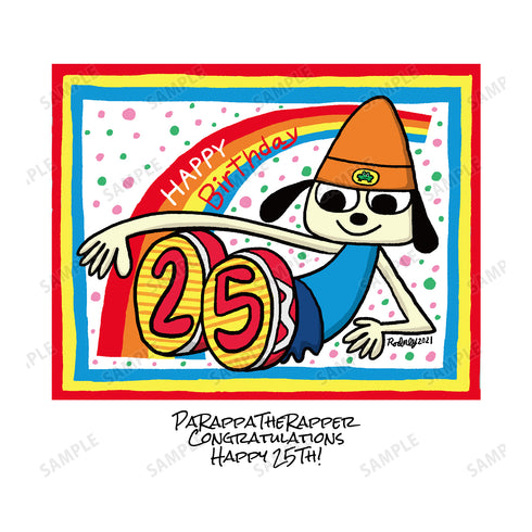 『パラッパラッパー』25周年イラスト マグナムウェイトBIGシルエットTシャツ Ver.A