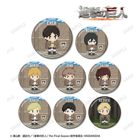 『進撃の巨人』トレーディング缶バッジ(ワンナイト人狼コラボドット絵ver.)BOX