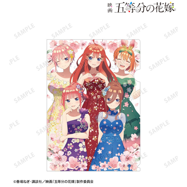 『映画 五等分の花嫁』集合 描き下ろしイラスト 桜ドレスver. クリアファイル