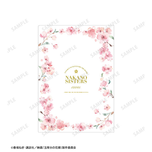 『映画 五等分の花嫁』集合 描き下ろしイラスト 桜ドレスver. クリアファイル