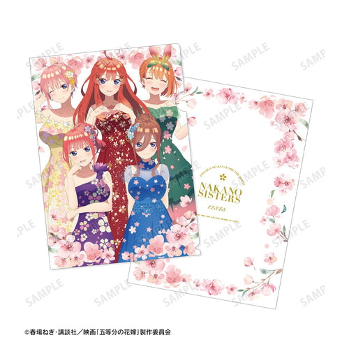 『映画 五等分の花嫁』集合 描き下ろしイラスト 桜ドレスver. クリアファイル