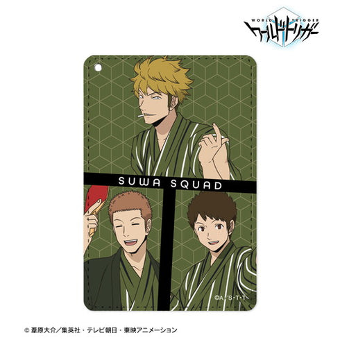 『ワールドトリガー』描き下ろしイラスト 諏訪隊 温泉旅館ver. 1ポケットパスケース