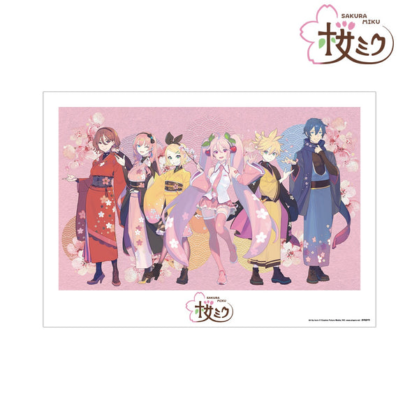 『初音ミクシリーズ 桜ミク』描き下ろしイラスト 集合 Art by kuro A3マット加工ポスター