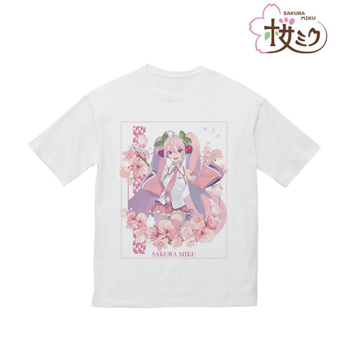 『初音ミクシリーズ 桜ミク』描き下ろしイラスト 桜ミク Art by kuro BIGシルエットTシャツ