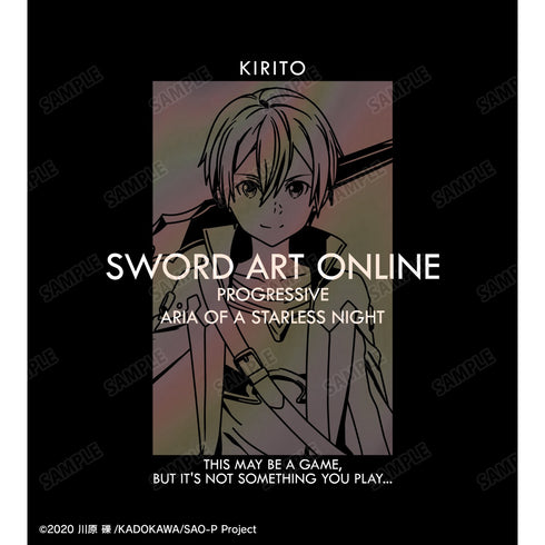『劇場版 ソードアート・オンライン -プログレッシブ- 星なき夜のアリア』キリト オーロラフラッシュTシャツ(メンズ/レディース)