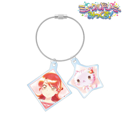 『ミュークルドリーミー みっくす!』ねね&安西 ときわ Ani-Art aqua label 2連ワイヤーアクリルキーホルダー