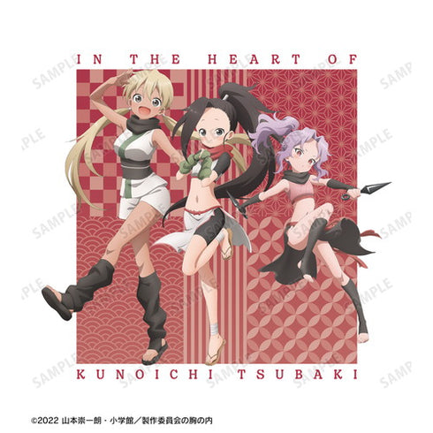 『くノ一ツバキの胸の内』ツバキ&サザンカ&アサガオ Tシャツ(メンズ/レディース)
