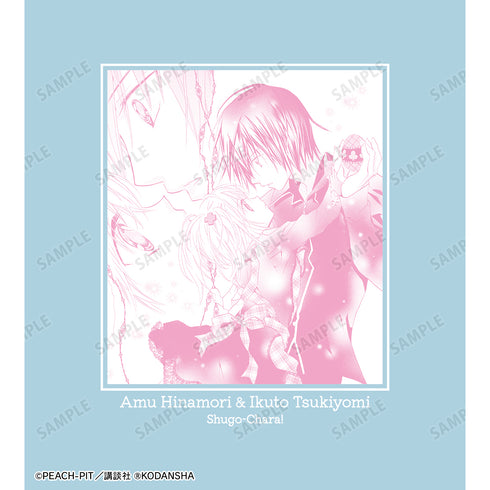 『しゅごキャラ!』日奈森あむ&月詠幾斗 原作コマTシャツ ブルー(メンズ/レディース)