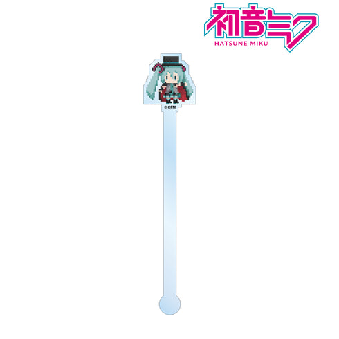 《Piapro Characters》初音未來 怪盜版 壓克力攪拌棒(一夜狼合作點陣圖版)