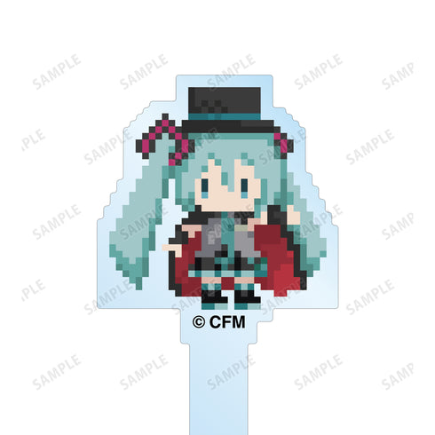 《Piapro Characters》初音未來 怪盜版 壓克力攪拌棒(一夜狼合作點陣圖版)