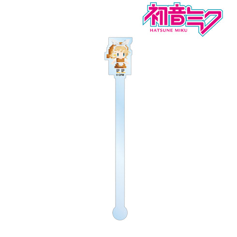 《Piapro Characters》鏡音鈴 壓克力攪拌棒(一夜狼聯名點陣圖版)