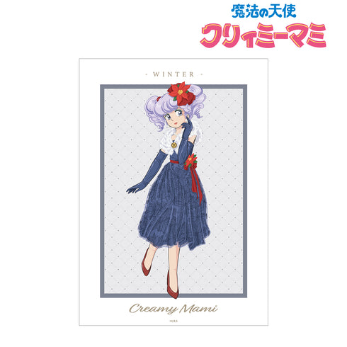 『魔法の天使 クリィミーマミ』描き下ろしイラスト クリィミーマミ 冬 四季のフラワードレスver. A3マット加工ポスター